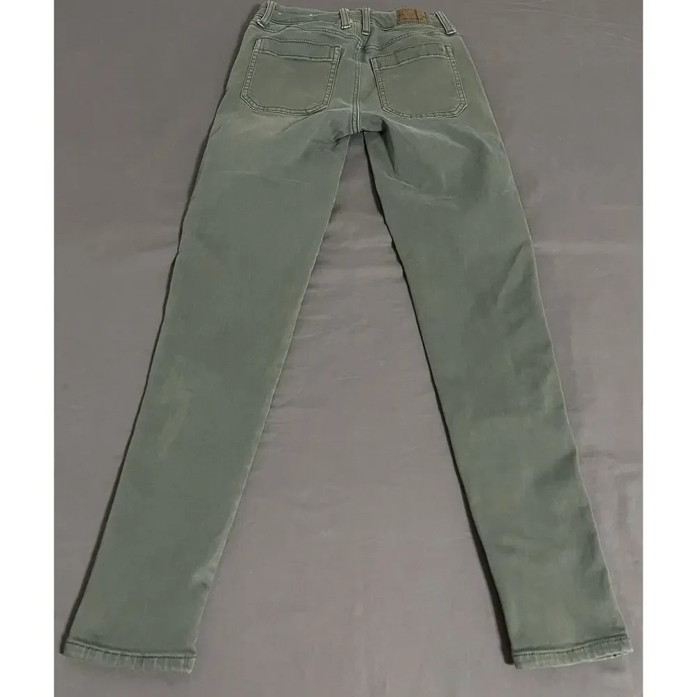 American Eagle Womens 2 Green Next Level Stretch High Rise Slim Jegging Jeans